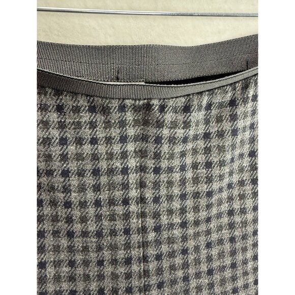 J. Jill Women's Plaid Ponte Full Length Pants Size Medium Gray Black Stretch - Picture 4 of 8